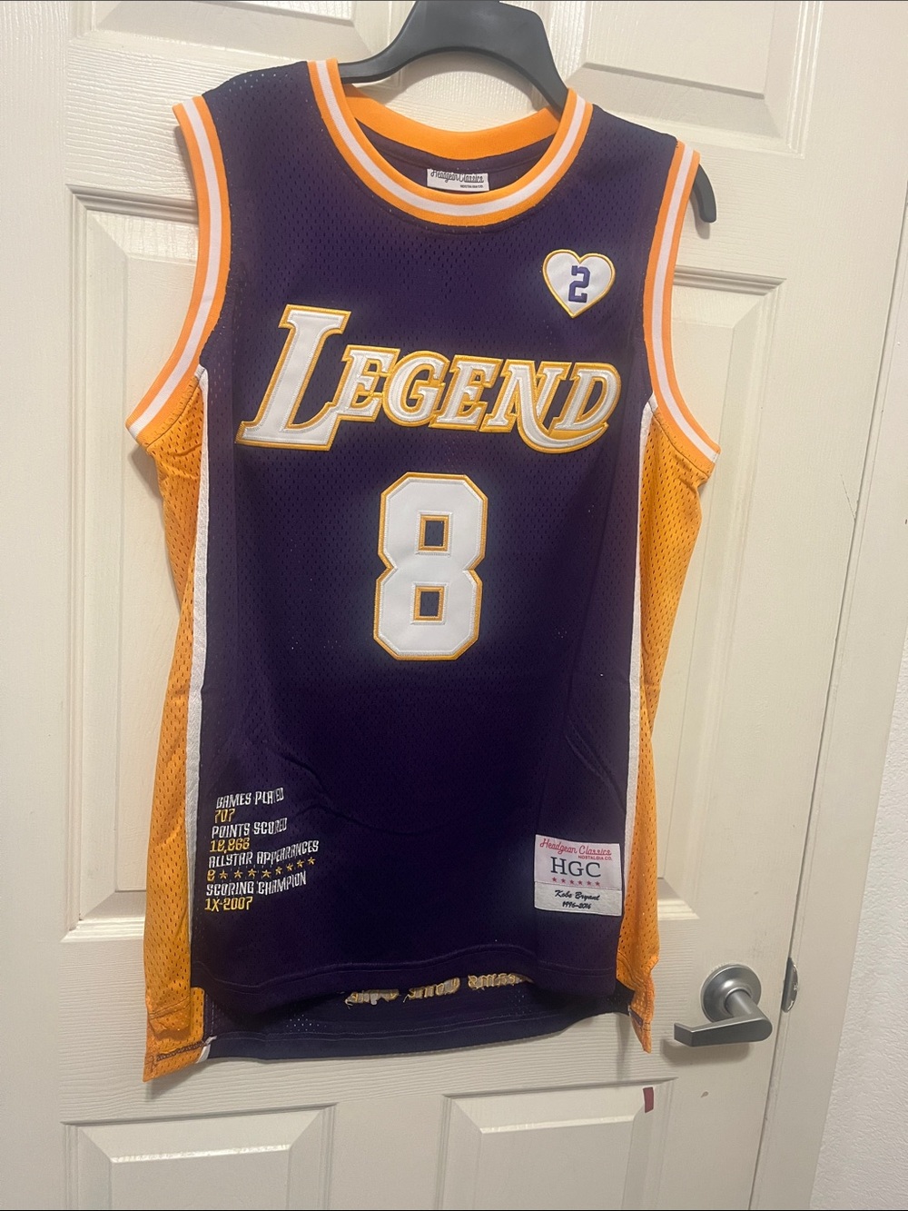 Legend No.8 Purple & Gold Basketball Jersey